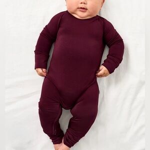 Little Sleepies Burgundy Crescent Zippy